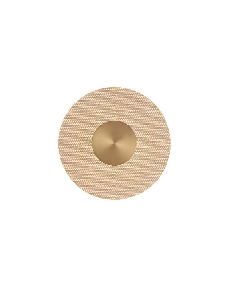 9W LED wall light, modern eclipse design, 22.5cm, gold finish, 3000K and 780Lm
