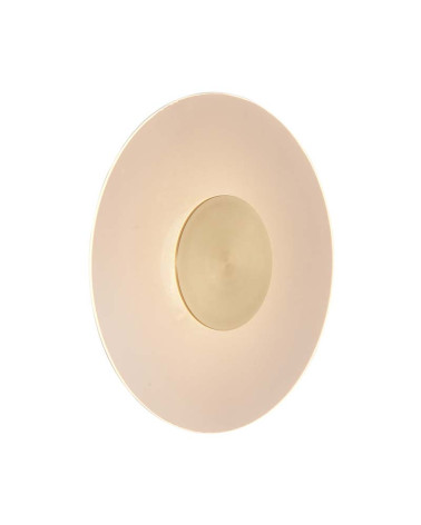 Aplique de pared LED 18W diseño moderno tipo eclipse de 50cm en acabado dorado con 3000K y 1440Lm