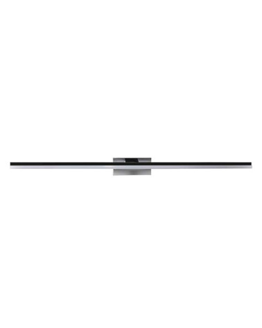 Aplique lineal de 45cm de ancho para baño con LED 12W luz blanca fría de 4000K y acabado en aluminio cromado