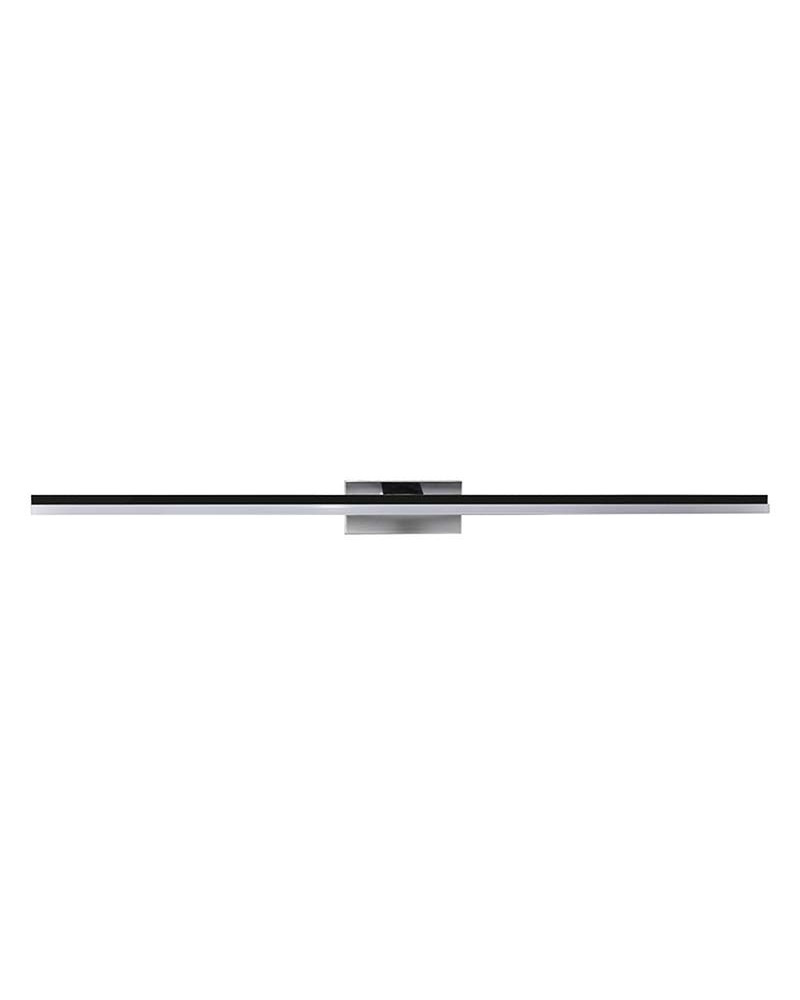 Aplique lineal de 45cm de ancho para baño con LED 12W luz blanca fría de 4000K y acabado en aluminio cromado