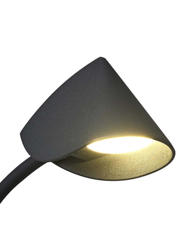 Aplique de pared para lectura 6W LED con brazo orientable y luz cálida 3000K 550Lm acabado negro o blanco mate