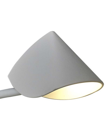 6W LED wall light for reading with adjustable arm and warm light 3000K 550Lm, matte black or white finish