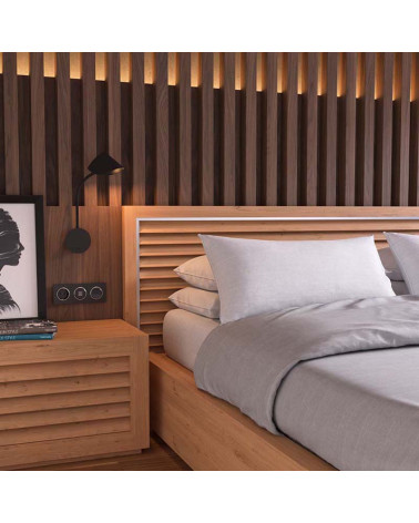 Aplique de pared para lectura 6W LED con brazo orientable y luz cálida 3000K 550Lm acabado negro o blanco mate