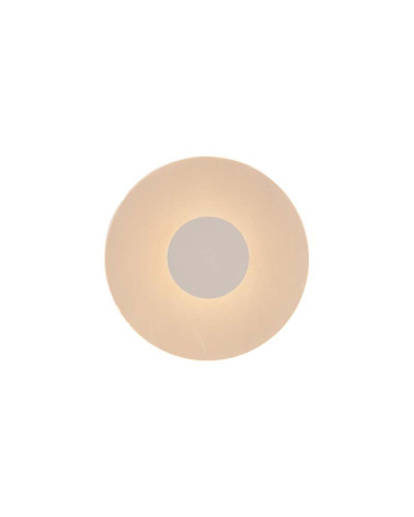9W LED wall light, modern eclipse design, 22.5cm, in white or black finish, 3000K and 780Lm