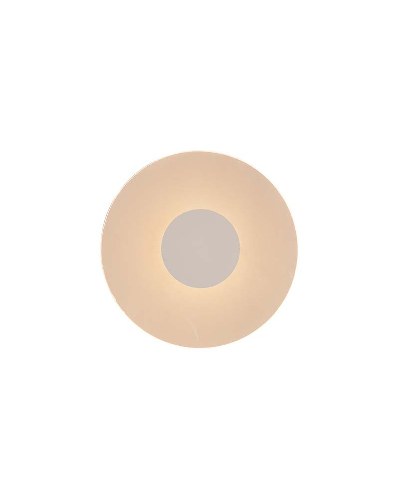 Aplique de pared LED 9W diseño moderno tipo eclipse de 22,5cm en acabado blanco o negro con 3000K y 780Lm