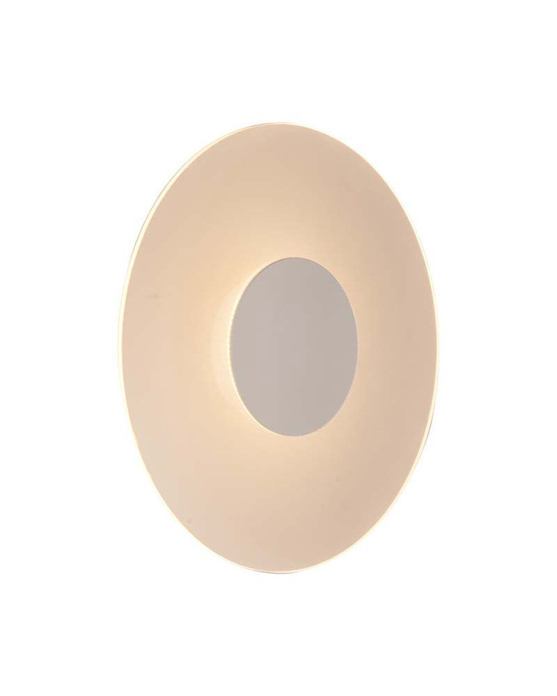 18W LED wall light, modern eclipse design, 50cm, in white or black finish, 3000K and 1440Lm