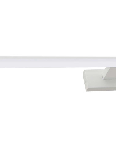 Aplique lineal de 45cm de ancho para baño con LED 12W luz blanca fría de 4000K y acabado en aluminio negro o blanco