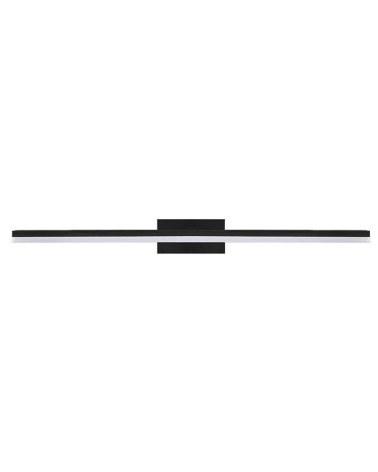 Aplique lineal de 60cm de ancho para baño con LED 16W luz blanca fría de 4000K y acabado en aluminio negro o blanco