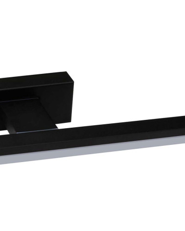 60cm wide linear bathroom wall light with 16W LED, 4000K cool white light, and black or white aluminum finish.