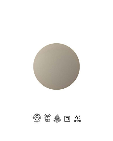 27cm circular LED wall light 16W 1350Lm warm light 2700K in white or black finish