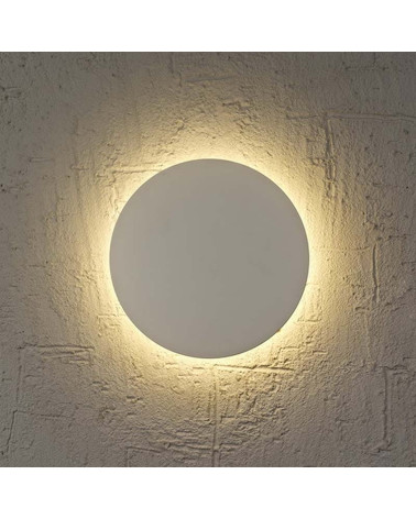 Aplique de pared 38cm circular LED 30W 2400Lm luz cálida 2700K en acabado blanco o negro
