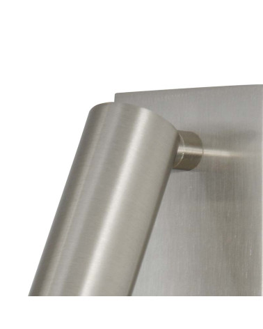 Aplique de lectura LED acabado níquel satinado con base rectangular e interruptor  3W 3000K 210Lm