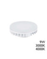 Bombilla LED GX53 Ø75mm 9W con ángulo de luz de 120º y temperatura de 3000K o 4000K 
