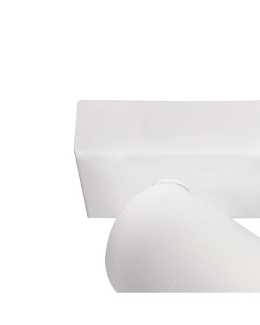 Adjustable wall spotlight for mini GU10 bulb max. 12W LED, in white or black aluminum finish