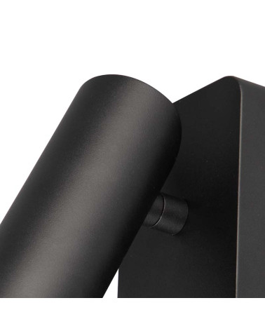 Aplique de pared con interruptor y foco móvil para bombilla mini GU10 máx. 12W LED acabados blanco y negro