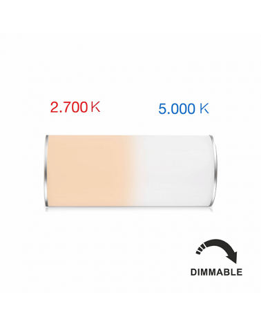 Cylinder lantern 8.5cm dimmable antigravity sensor LED 2.5W 225 Lm. USB battery