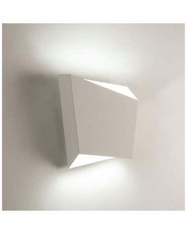 Minimalist style white wall light GX53 max. 12W LED asymmetrical origami inspired