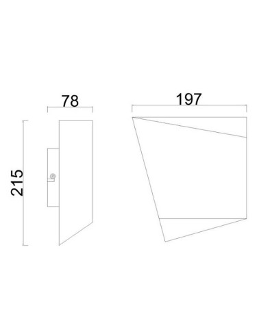 Minimalist style white wall light GX53 max. 12W LED asymmetrical origami inspired