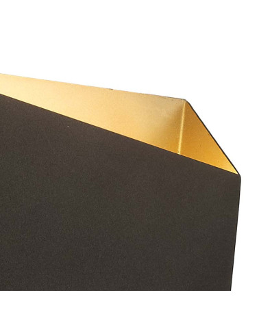 Elegant black wall light GX53 max. 12W LED asymmetrical origami-inspired