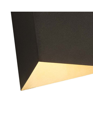 Elegant black wall light GX53 max. 12W LED asymmetrical origami-inspired