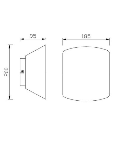 Aplique semicilíndrico de líneas continuas y estilo minimalista GX53 máx. 12W LED acabado blanco