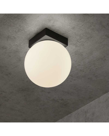 Spherical light fixture that serves as a wall light and ceiling light 6W LED 3000K decorative lighting in a gold finish
