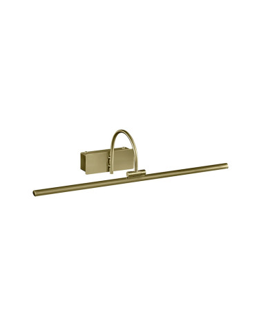 Aplique iluminacuadros 45cm 8W LED acabado latón envejecido y luz cálida 3000K 619Lm