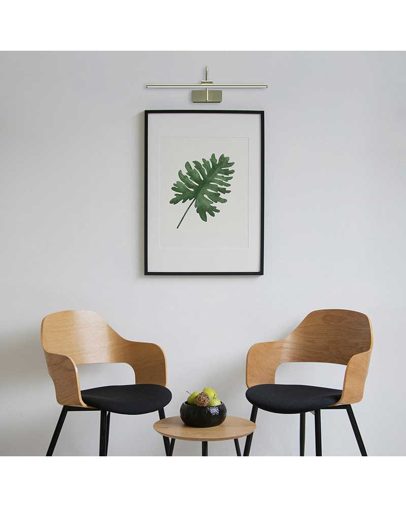 60cm 12W LED picture light wall, aged brass finish and warm light 3000K 908Lm