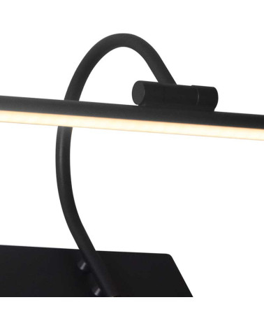 90cm 18W LED picture light wall, black finish, warm light 3000K 1257Lm