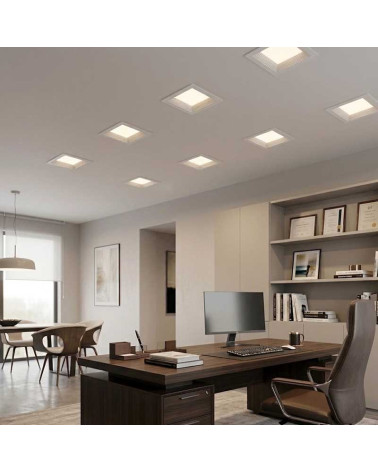 Downlight empotrable cuadrado 18cm LED 18W 4000K