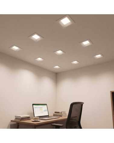 Downlight empotrable cuadrado 18cm LED 24W 4000K