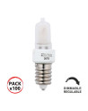 Pack 100 Bombillas Halógenas 50W Minican E14 230V regulables de luz cálida