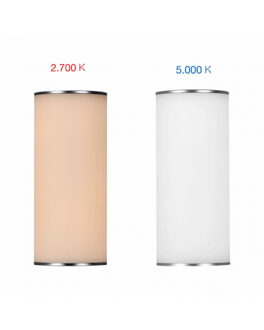 Cylinder lantern 8.5cm dimmable antigravity sensor LED 2.5W 225 Lm. USB battery