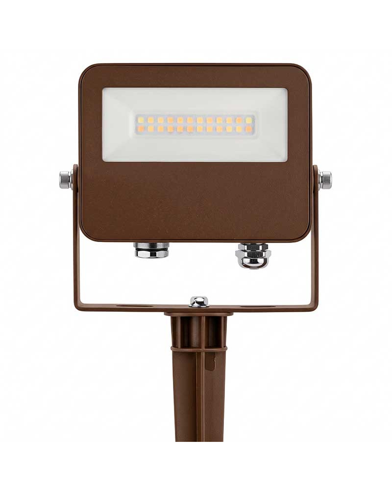Pincho de jardín LED 10W Switch CCT 2700K-3000K-4000K-5000K protección IP65 y aluminio acabado corten