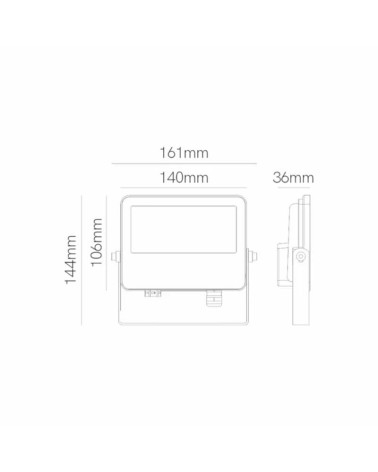 30W LED Outdoor Projector with 4CCT Switch, 2700K-3000K-4000K-5000K, Corten Steel Finish