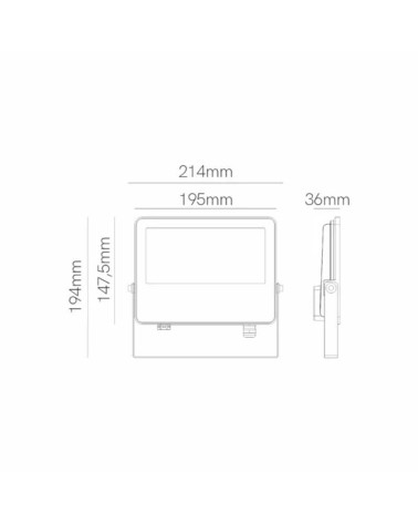 Proyector de exterior LED 40W Switch 4CCT 2700K-3000K-4000K-5000K acabado corten