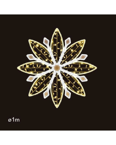 Christmas figure in the shape of a star and flower, 8 points, 100x100cm, suitable for outdoor use, flashing 25W