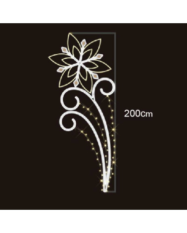 Christmas Light Decoration Flower and Spirals 200cm x 84cm for streets flashing 30W
