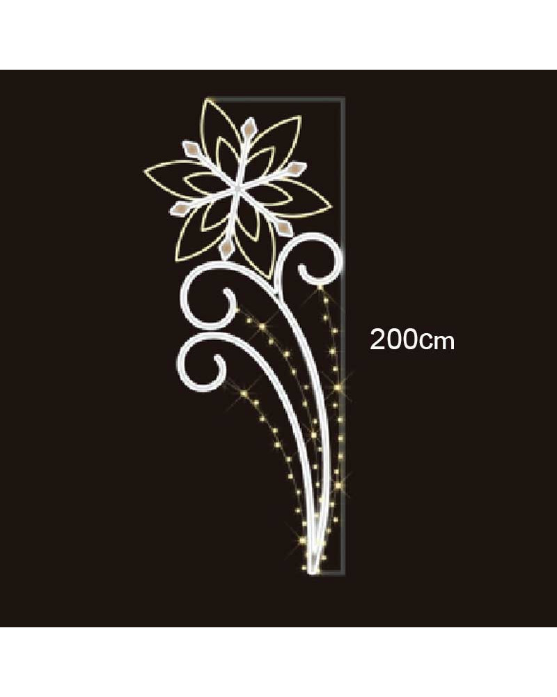Christmas Light Decoration Flower and Spirals 200cm x 84cm for streets flashing 30W