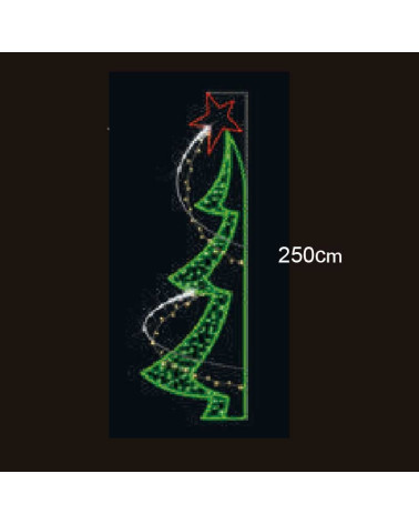 Green Christmas Tree Light for Streetlights 250cm x 80cm 48W Moving Light