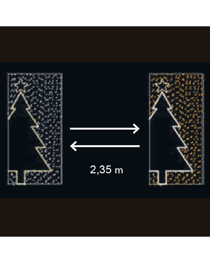 LED Christmas Light Figure for Streetlights Tree with Star 2.35M