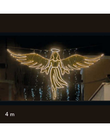 Figura Luminosa LED Angel con falda y corona 4 m