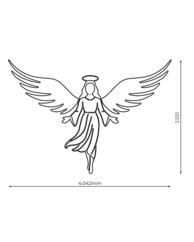 LED Light Up Angel Figure with Skirt and Crown 4m