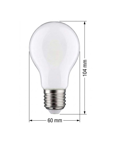 Bombilla LED estándar REGULABLE 5W E27 2700K cristal mate 470Lm