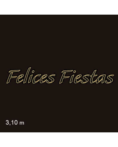 Street sign FELICES FIESTAS of 3.10 meters LEDs 56W warm light