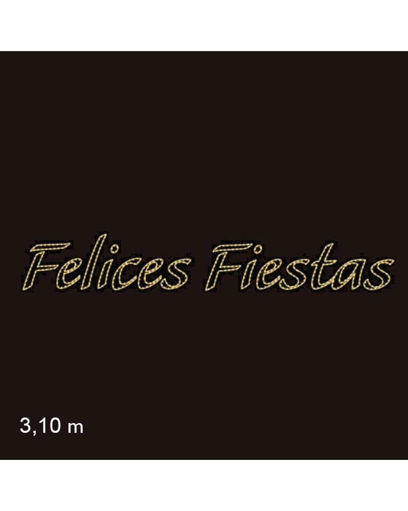 Street sign FELICES FIESTAS of 3.10 meters LEDs 56W warm light