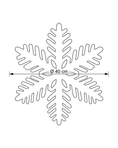 Guirnalda colgante Copo de Nieve-Espejo 3m para decoración Navidad