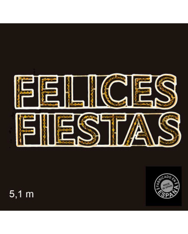 Cartel para calles FELICES FIESTAS doble Neón lentejuelas de 5,1 metros LEDs 270W