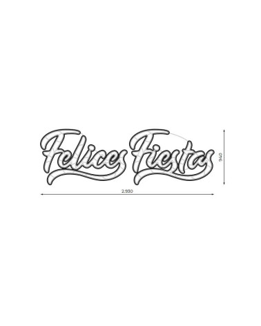 Cartel para calles FELICES FIESTAS luz cálida de 2,93 metros LEDs 82W