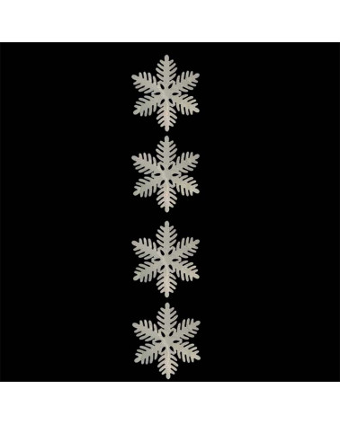 Guirnalda colgante Copo de Nieve-Espejo 3m para decoración Navidad